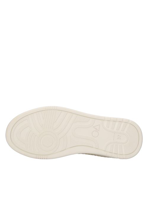 Slip on in pelle e camoscio OA NON-FASHION | A84 CALFBIANCO